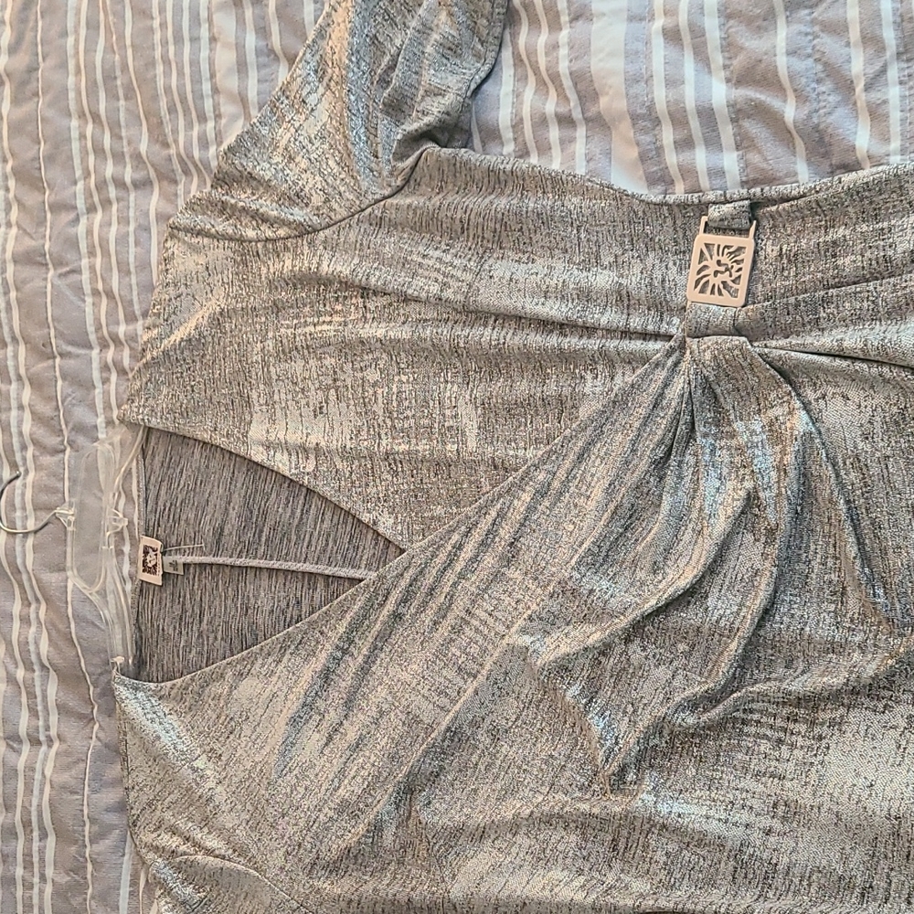Anne Klein Silver Cocktail Dress